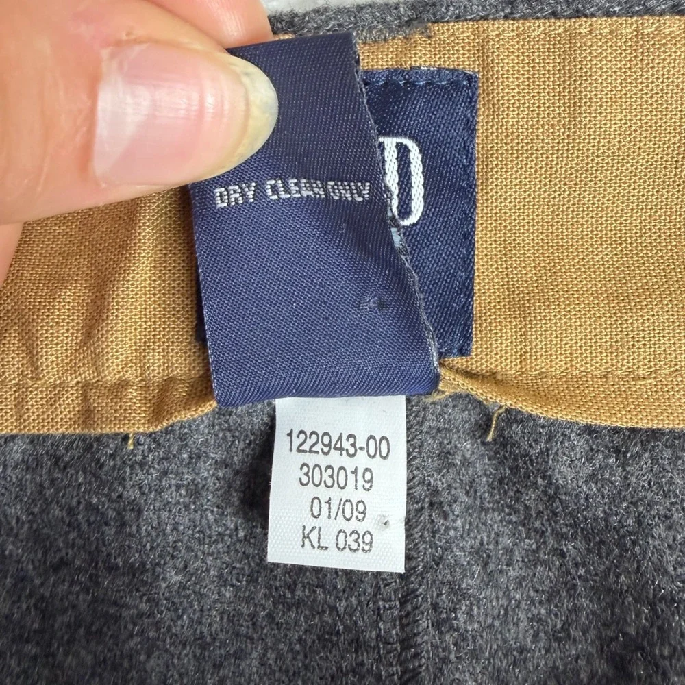Gap Mens Recycled Wool Dress Pants 38x32 (36x31) Gray loose fit Trousers 122943